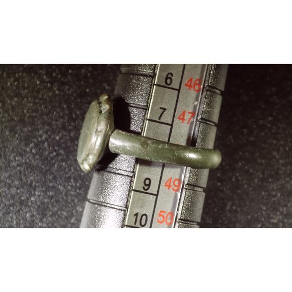 Rare Genuine Ancient Roman Bronze Ring Raised Design - Picture 3 of 4